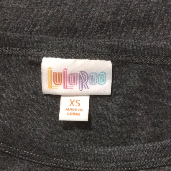 LULAROE JULIA black and gray color block xs rare! - Picture 5 of 5